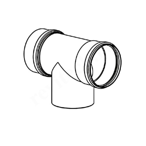 Тройник 90 200, ELCO, раструб-труба, полипропилен, (для конденс.котла)