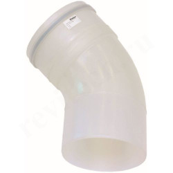 Отвод 45 160, Vaillant, раструб-труба, полипропилен, (для конденс.котла)