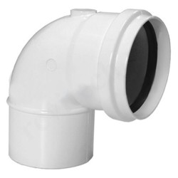 Отвод 90° 80, Buderus, раструб-труба, алюминий