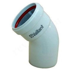 Отвод 45° 80, Vaillant, раструб-труба, полипропилен