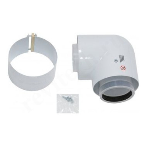 Отвод 90 80/125, Vaillant, раструб-труба, полипропилен, (для конденс.котла)