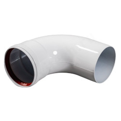 Отвод 90° 80, Baxi, раструб-труба, алюминий
