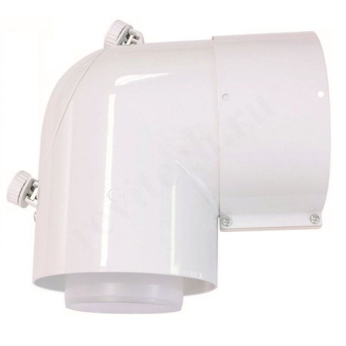 Отвод 90 80/125, Vaillant, раструб-труба, полипропилен, (для конденс.котла), с ревизионным отверстви