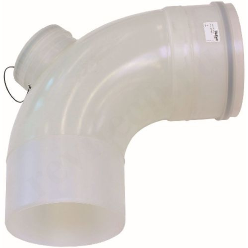 Отвод 90 250, Vaillant, раструб-труба, полипропилен, (для конденс.котла), с ревизионным отверстием