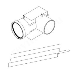 Отвод 90° 80, Protherm, раструб-труба, алюминий, с опорной консолью