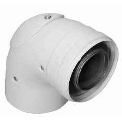 Отвод 90° 60/100, Protherm, раструб-труба, алюминий, с ревизионным отверстием