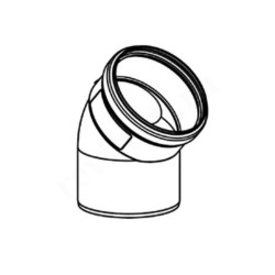 Отвод 45 100, ELCO, раструб-труба, полипропилен, (для конденс.котла)