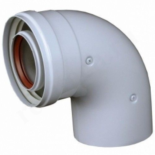 Отвод 90° 60/100, Protherm, раструб-труба, алюминий