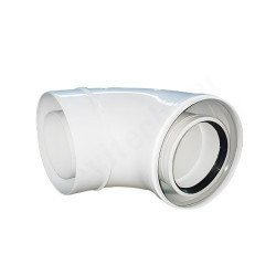 Отвод 90 100/150, Ferroli, раструб-труба, поливинилхлорид, (для конденс.котла)