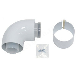 Отвод 90 60/100, Vaillant, раструб-труба, полипропилен, (для конденс.котла)