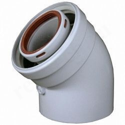 Отвод 45° 60/100, Protherm, раструб-раструб, алюминий