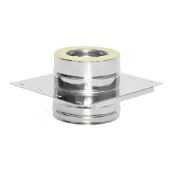 Переходник 250/350, Теплов и Сухов, раструб-труба, сталь нержавеющая, с пластиной