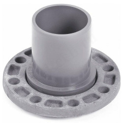 Переходник 110-100, Хемкор SDR, 26, труба-фланец, серый, с мет.фланцем