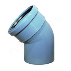 Отвод 45° 110-110, Sinikon Rain Flow, раструб-труба, голубой