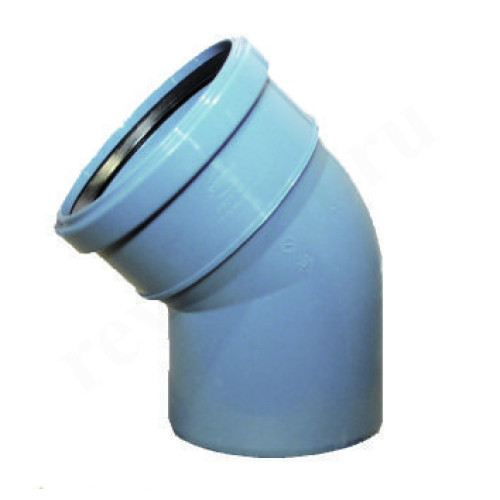 Отвод 45° 110-110, Sinikon Rain Flow, раструб-труба, голубой