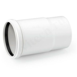Патрубок компенсационный 110-110, Sinikon COMFORT PLUS, раструб-труба, белый, учетверенный