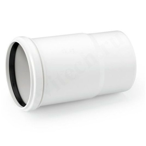 Патрубок компенсационный 110-110, Sinikon COMFORT PLUS, раструб-труба, белый, учетверенный