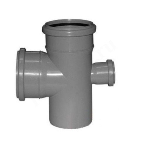 Крестовина 87° 110-110-110-50, Sinikon Стандарт, раструб-труба, серый, одноплоскостная