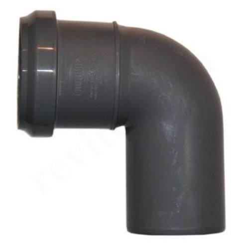 Отвод 87° 40-40, Sinikon Стандарт, раструб-труба, серый