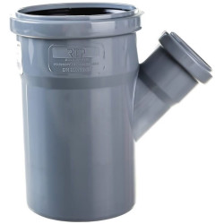 Тройник 45° 110-50-110, RTP, раструб-труба, серый