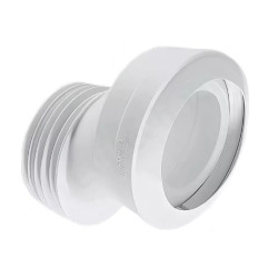 Отвод для унитаза 97-110, McAlpine, обжим-труба, белый