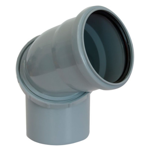 Отвод 0°- 87° 110-110, RTP, раструб-труба, серый