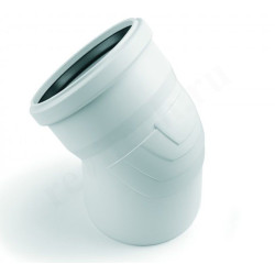 Отвод 87° 75-75, Rehau RAUPIANO Plus, раструб-труба, белый