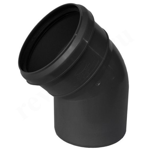 Отвод 45° 110-110, Sinikon Стандарт, раструб-труба, серый