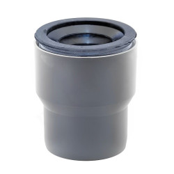Переходник 124-110, RTP, раструб-труба, серый, с чугуна на пластик, с манжетой