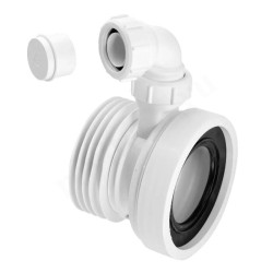 Отвод для унитаза 90-110, McAlpine, обжим-труба, белый