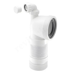 Отвод для унитаза 90° 90-110, McAlpine, обжим-труба, белый