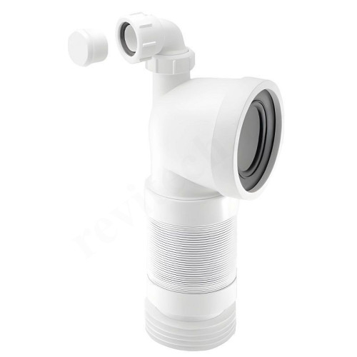 Отвод для унитаза 90° 90-110, McAlpine, обжим-труба, белый