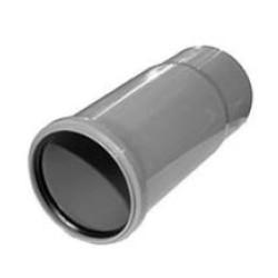 Патрубок компенсационный 110-110, Sinikon Стандарт, раструб-труба, серый