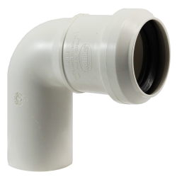 Отвод 87° 40-40, Sinikon COMFORT, раструб-труба, белый