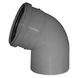 Отвод 67 110-110, Sinikon Стандарт, раструб-труба, серый