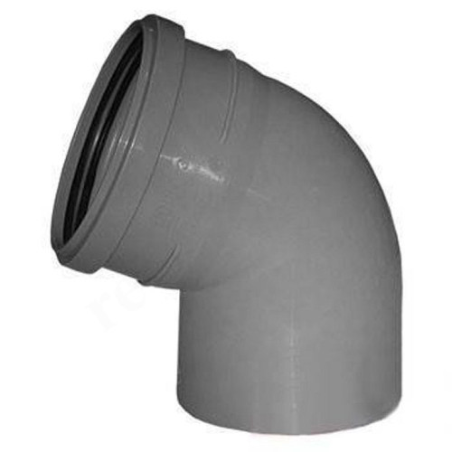 Отвод 67 110-110, Sinikon Стандарт, раструб-труба, серый