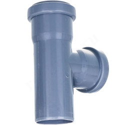 Тройник 87° 50-50-50, RTP, раструб-труба, серый