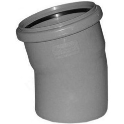 Отвод 15° 110-110, Sinikon Стандарт, раструб-труба, серый