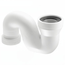 Отвод для унитаза 90-110, McAlpine, обжим-труба, белый