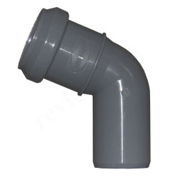 Отвод 67 50-50, Sinikon Стандарт, раструб-труба, серый