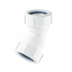 Отвод для сифона 135° 40-40, McAlpine, обжим-обжим, белый