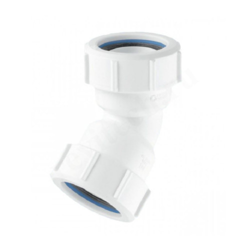 Отвод для сифона 135° 40-40, McAlpine, обжим-обжим, белый