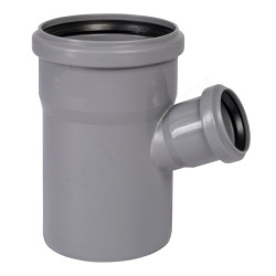 Тройник 67 110-100-110, RTP, раструб-труба, серый