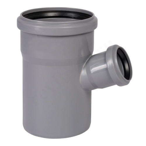 Тройник 67 110-100-110, RTP, раструб-труба, серый