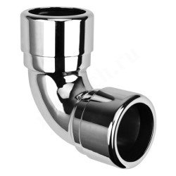 Отвод 90° 32-32, McAlpine, обжим-обжим, хром