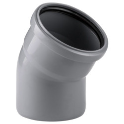 Отвод 30° 110-110, RTP, раструб-труба, серый