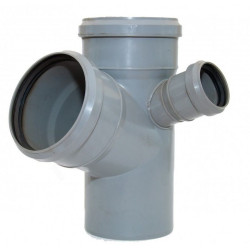 Крестовина 67 110-110-50, Sinikon Стандарт, раструб-труба, серый, двухплоскостная