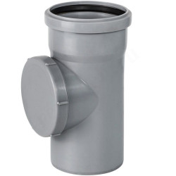Ревизия 110-110-110, Sinikon Стандарт, раструб-труба, серый