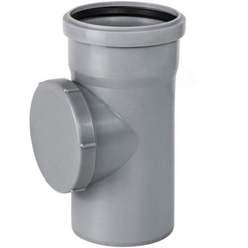 Ревизия 110-110-110, Sinikon Стандарт, раструб-труба, серый