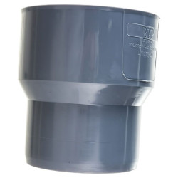 Переходник 124-110, RTP, раструб-труба, серый, с чугуна на пластик